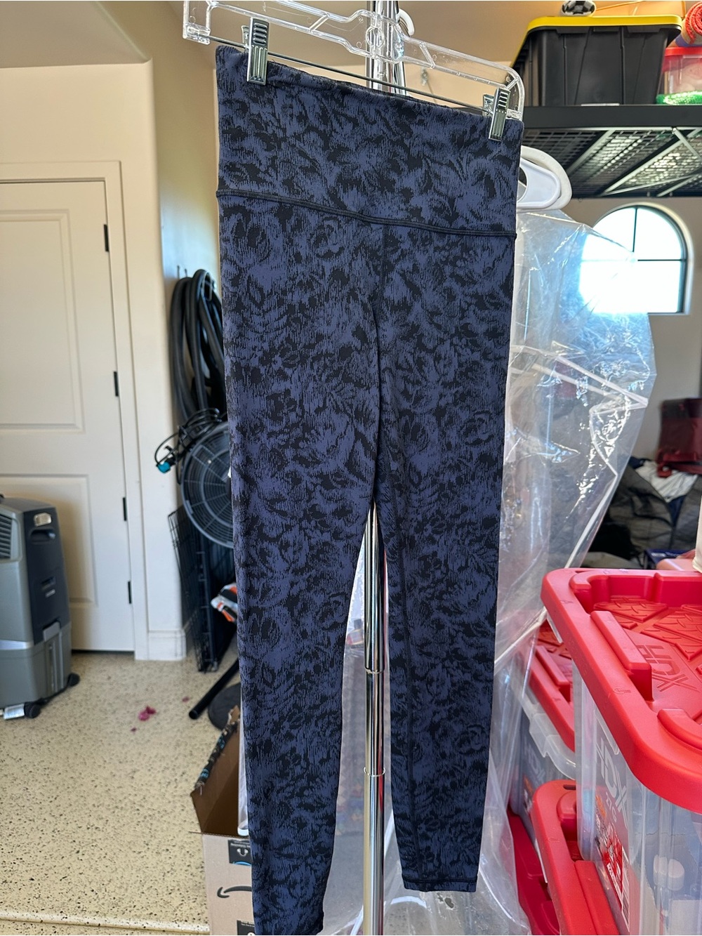 Athleta Navy Black Patterned High-Rise Leggings
